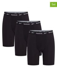 Reebok Bokserki (3 pary) "Hogan" w kolorze czarnym rozmiar: M. Czarne bokserki Reebok, m, bez wzorów. Za 56.99 zł.
