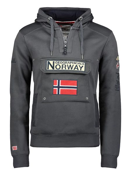 Geographical Norway Bluza "Gymclass" w kolorze antracytowym rozmiar: XXL. Czarne bluzy Geographical Norway, xxl, bez wzorów, z kapturem. Za 145.60 zł.