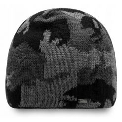 Ciepła, Dwuwarstwowa Czapka Beanie - Pako Jeans - Szaro-Popielate Moro. Szare czapki zimowe Pako Jeans, bez wzorów, z jeansu. Za 45.00 zł.