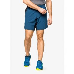 Spodenki do biegania męskie Inov-8 Train Lite 9 Short. Niebieskie buty do biegania Inov-8, bez wzorów, bez zapięcia, do biegania. Za 125.99 zł.