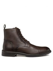 Geox Trzewiki U Walk Pleasure B U567KB-00039 C6009 Brązowy. Brązowe botki sznurowane Geox, bez wzorów, ze skóry, bez obcasa, bez zapięcia. Za 619.99 zł.