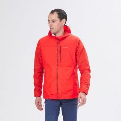 Kurtka alpinistyczna męska wiatroszczelna. Czerwone kurtki SIMOND, l, bez wzorów, z dzianiny, bez kaptura. Za 279.99 zł.