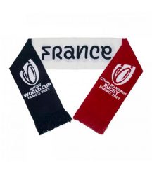2023 puchar świata szalik żakardowy XV de France. Niebieskie szaliki RUGBY WORLD CUP 2023, bez wzorów, z dzianiny. Za 135.00 zł.