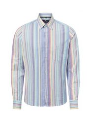 Nils Sundström koszula casual Mężczyźni Slim Fit Bawełna wielokolorowy|niebieski, L. Niebieskie koszule Nils Sundström, l, bez wzorów, z bawełny, bez kołnierzyka, bez ramiączek. Za 199.95 zł.