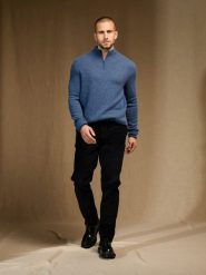 Perfect Cashmere Kaszmirowy sweter "Lucas" w kolorze niebieskim rozmiar: L. Niebieskie swetry nierozpinane Perfect Cashmere, l, bez wzorów, z kaszmiru, bez kołnierzyka, bez ramiączek. Za 543.99 zł.