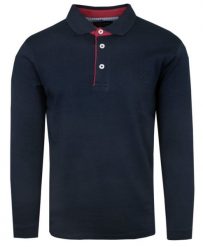 Koszulka Polo z Długim Rękawem - Pako Jeans - Granatowa. Niebieskie bluzki z długim rękawem Pako Jeans, l, bez wzorów, z bawełny, bez kołnierzyka, bez ramiączek. Za 169.00 zł.