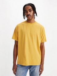 Levi's Koszulka w kolorze żółtym rozmiar: L. Żółte bezrękawniki Levi's®, l, bez wzorów, z bawełny, bez kołnierzyka, bez ramiączek. Za 83.81 zł.