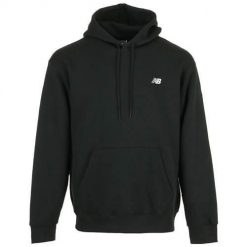 Bluza sportowa męska New Balance MT41511BK. Czarne bluzy z kapturem New Balance, l, bez wzorów, z kapturem. Za 376.00 zł.