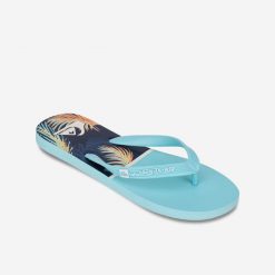 Japonki męskie Quiksilver Tropical Glitch. Niebieskie japonki Quiksilver, bez wzorów, z kauczuku. W wyprzedaży za 59.99 zł.