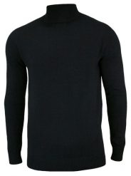 Golf Granatowy, Ciemny, Bawełniany, Męski - Brave Soul. Niebieskie golfy Brave Soul, l, bez wzorów, z bawełny, bez ramiączek. Za 119.00 zł.