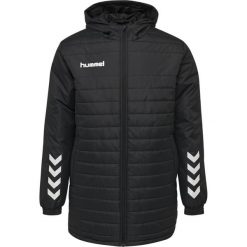 HUMMEL Kurtka z kapturem pikowana męska PROMO BENCH JACKET czarna. Czarne kurtki Hummel, m, bez wzorów, z kapturem. Za 150.00 zł.