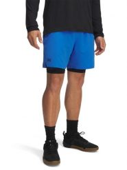 Under Armour Szorty funkcyjne 2w1 w kolorze niebieskim rozmiar: XL. Niebieskie szorty Under Armour, xl, bez wzorów, z materiału. Za 143.90 zł.