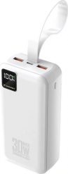 Wozinsky W8-W 30000 mAh z latarką 30W biały. Białe powerbanki . Za 109.90 zł.