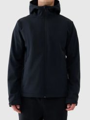 4F Kurtka softshellowa w kolorze czarnym rozmiar: L. Czarne kurtki outdoor i hardshell 4F, l, bez wzorów, z materiału, bez kaptura. Za 176.08 zł.