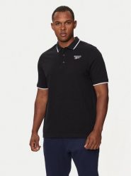 Reebok Polo Identity Small Logo Polo 100073035 Czarny Regular Fit. Czarne koszulki polo Reebok, m, bez wzorów, z bawełny, bez kołnierzyka, bez ramiączek. Za 159.99 zł.