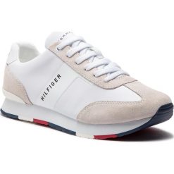 Sneakersy TOMMY HILFIGER - Leather Material Mix Runner FM0FM02142 White 100. Buty sportowe casual marki Tommy Hilfiger. Za 449.00 zł.