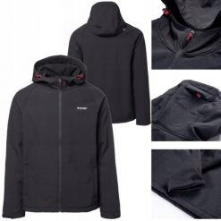 Kurtka męska Hi-tec Neti II softshell. Czarne kurtki softshell Hi-tec, m, bez wzorów, z softshellu, bez kaptura. Za 241.64 zł.