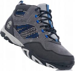 Męskie buty trapery trekingowe membrana TIMBERLAND CRESTRIDGE WATERPROO. Szare trapery Timberland, z gumy, bez zapięcia. Za 429.00 zł.