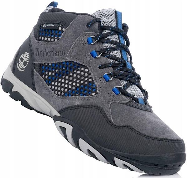 Męskie buty trapery trekingowe membrana TIMBERLAND CRESTRIDGE WATERPROO. Szare trapery Timberland, z gumy, bez zapięcia. Za 429.00 zł.