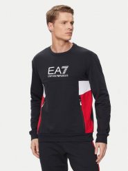 EA7 Emporio Armani Bluza 3DPM14 PJLIZ 1578 Granatowy Regular Fit. Niebieskie bluzy EA7 Emporio Armani, m, bez wzorów, z bawełny, bez kaptura. Za 269.99 zł.