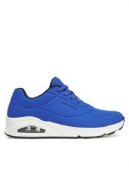 Skechers Sneakersy Uno - Stand On Air 52458/BLW Niebieski. Niebieskie buty sportowe casual Skechers, bez wzorów, ze skóry, bez zapięcia. Za 249.99 zł.