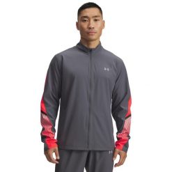 Kurtka z dresu Under Armour Velociti Storm. Czerwone kurtki Under Armour, l, bez wzorów, z dresówki, z kapturem. Za 276.50 zł.