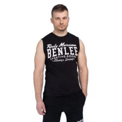 Klasyczny tank top Benlee Lastarza. Czarne bezrękawniki Benlee, bez wzorów, bez kołnierzyka, bez ramiączek. Za 137.00 zł.