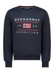 Geographical Norway Bluza "Gezolo" w kolorze granatowym rozmiar: XXL. Niebieskie bluzy Geographical Norway, xxl, bez wzorów, bez kaptura. Za 106.13 zł.