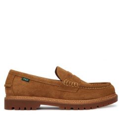 Półbuty Polo Ralph Lauren. Brązowe eleganckie półbuty Polo Ralph Lauren, bez wzorów, bez obcasa, bez zapięcia. Za 1,029.00 zł.