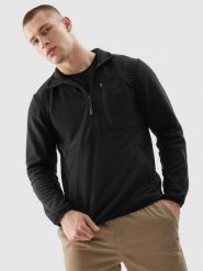 4F Polar ze stójką i suwakiem 1/2 męski - czarny 3XL. Czarne bluzy z polaru 4F, m, bez wzorów, z polaru, bez kaptura. Za 169.99 zł.