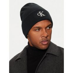 Czapka Calvin Klein. Szare czapki zimowe CALVIN KLEIN, bez wzorów. Za 139.99 zł.