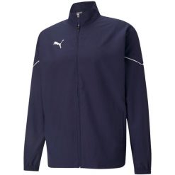 Kurtka do piłki nożnej męska Puma teamRISE Sideline. Czarne kurtki Puma, m, bez wzorów, bez kaptura. Za 171.00 zł.