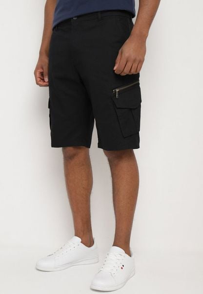 Czarne Bawełniane Szorty z Szerokimi Kieszeniami Cargo Diphea. Czarne szorty Born2be, m, bez wzorów, z bawełny. Za 89.99 zł.