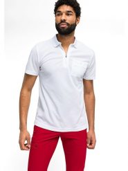 Maier Sports Funkcyjna koszulka polo "Arwin" w kolorze białym rozmiar: S. Białe koszulki polo Maier Sports, s, z aplikacjami, z materiału, bez kołnierzyka, bez ramiączek. Za 162.95 zł.