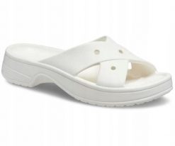 Klapki Dla Dorosłych Crocs Womens Cross Strap. Białe klapki Crocs, z materiału. Za 159.99 zł.