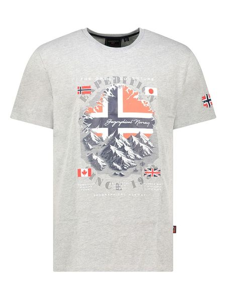 Geographical Norway Koszulka "Jilief" w kolorze szarym rozmiar: XXL. Szare bezrękawniki Geographical Norway, xxl, bez wzorów, z bawełny, bez kołnierzyka, bez ramiączek. Za 60.95 zł.