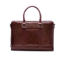 Skórzana torba męska na laptopa Solier burgundowa. Czerwone torby na laptopa Solier. Za 539.98 zł.