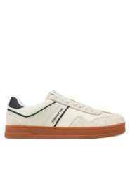 Tommy Jeans Sneakersy The Greenwich Mix Media EM0EM01606 Beżowy. Brązowe buty sportowe casual Tommy Jeans, bez wzorów, z jeansu, bez zapięcia. Za 259.99 zł.