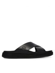 Timberland Klapki TB0A2M17W021 Czarny. Czarne klapki Timberland, ze skóry. Za 499.99 zł.