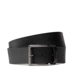 Pasek Męski BOSS. Czarne paski Boss, bez wzorów. Za 199.99 zł.
