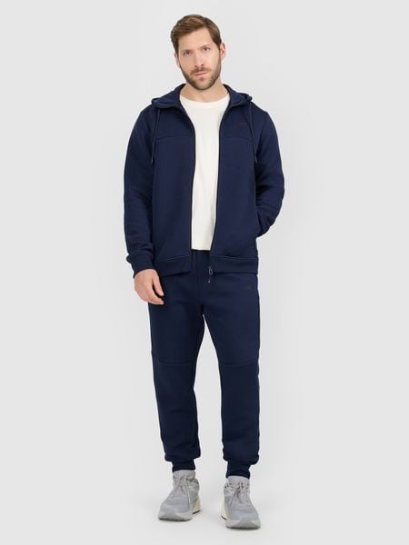 4F Spodnie dresowe joggery męskie - granatowe XXL. Niebieskie joggery i bojówki 4F, m, bez wzorów, z dresówki, sportowe. Za 159.99 zł.