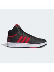 Adidas Sneakersy "Hoops 3.0" w kolorze czarno-czerwonym rozmiar: 46. Czarne buty sportowe casual Adidas, bez wzorów, bez zapięcia. Za 135.17 zł.