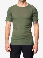 Koszulka termoaktywna Devold Lauparen Merino 190 Base Tee. Zielone bielizna termoaktywna Devold, l, bez wzorów, z dzianiny, bez ramiączek, trekkingowe. Za 269.49 zł.