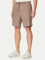 HUGO Szorty materiałowe Cino 262FW 50562792 Brązowy jasny Straight Fit. Brązowe szorty Hugo, m, bez wzorów, ze lnu. Za 449.99 zł.