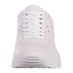 Męskie Buty Sportowe Harlem Z Wytłoczeniami. Białe buty turystyczne Kappa, bez wzorów, z materiału, bez zapięcia, trekkingowe. Za 266.99 zł.