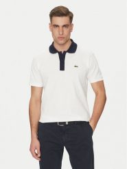 Lacoste Polo PH9879 Biały Classic Fit. Białe koszulki polo LACOSTE, m, bez wzorów, z bawełny, bez kołnierzyka, bez ramiączek. Za 319.99 zł.