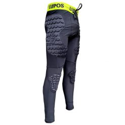 Legginsy kompresyjne bramkarskie Lupos padded - L. Czarne legginsy długie sportowe LUPOS, l, z aplikacjami, z elastanu, do koszykówki. Za 170.78 zł.