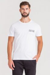 T-SHIRT Versace Jeans Couture. T-shirty Versace Jeans Couture, m, bez wzorów, z jeansu, bez kołnierzyka, bez ramiączek. W wyprzedaży za 53.80 zł.