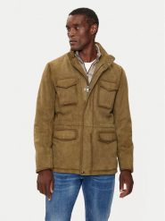 Milestone Kurtka skórzana Constantin 431612 21030 Khaki Regular Fit. Brązowe kurtki Milestone, m, bez wzorów, ze skóry, bez kaptura. Za 2,159.00 zł.