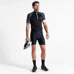 Męskie spodenki rowerowe Virtuous. Czarne spodenki rowerowe Dare 2B, l, bez wzorów, z elastanu, rowerowe. W wyprzedaży za 199.50 zł.
